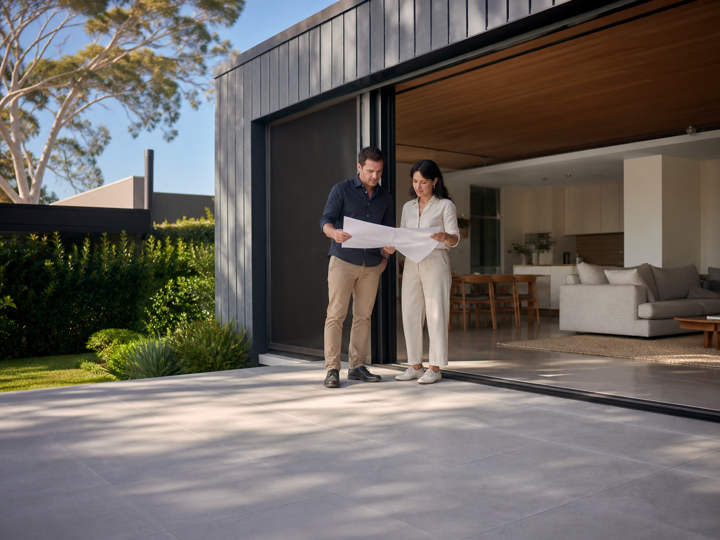 Quantity surveyor inspecting a rental property for a depreciation schedule