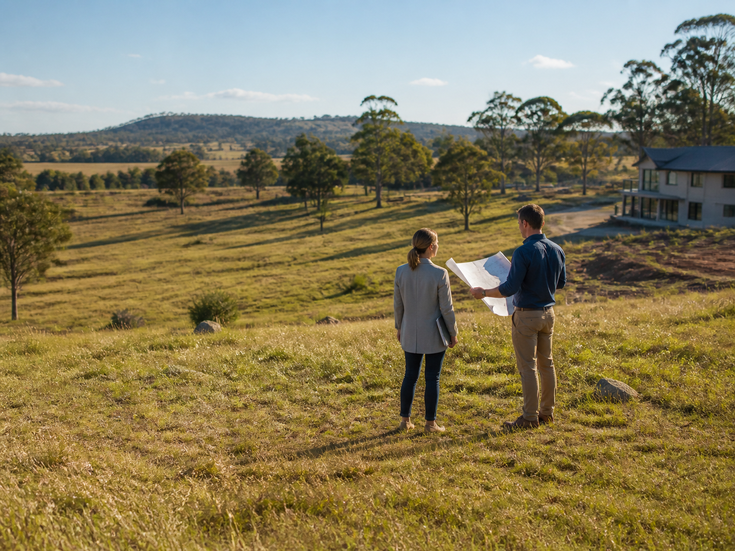 Australian land parcel map with holding cost notes, tax calendar and long-term strategy planning board