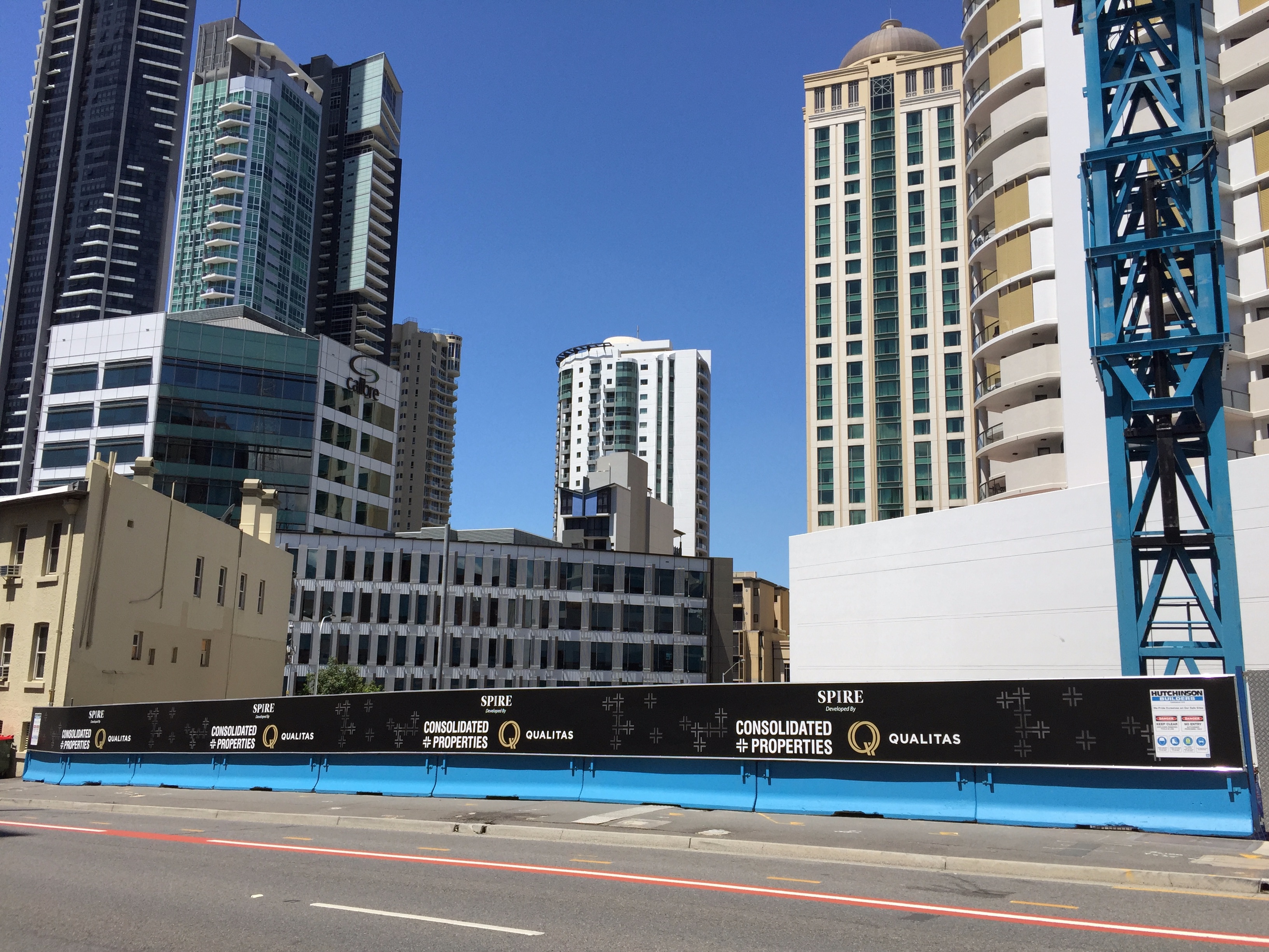 High-rise apartment tower under construction in an Australian city