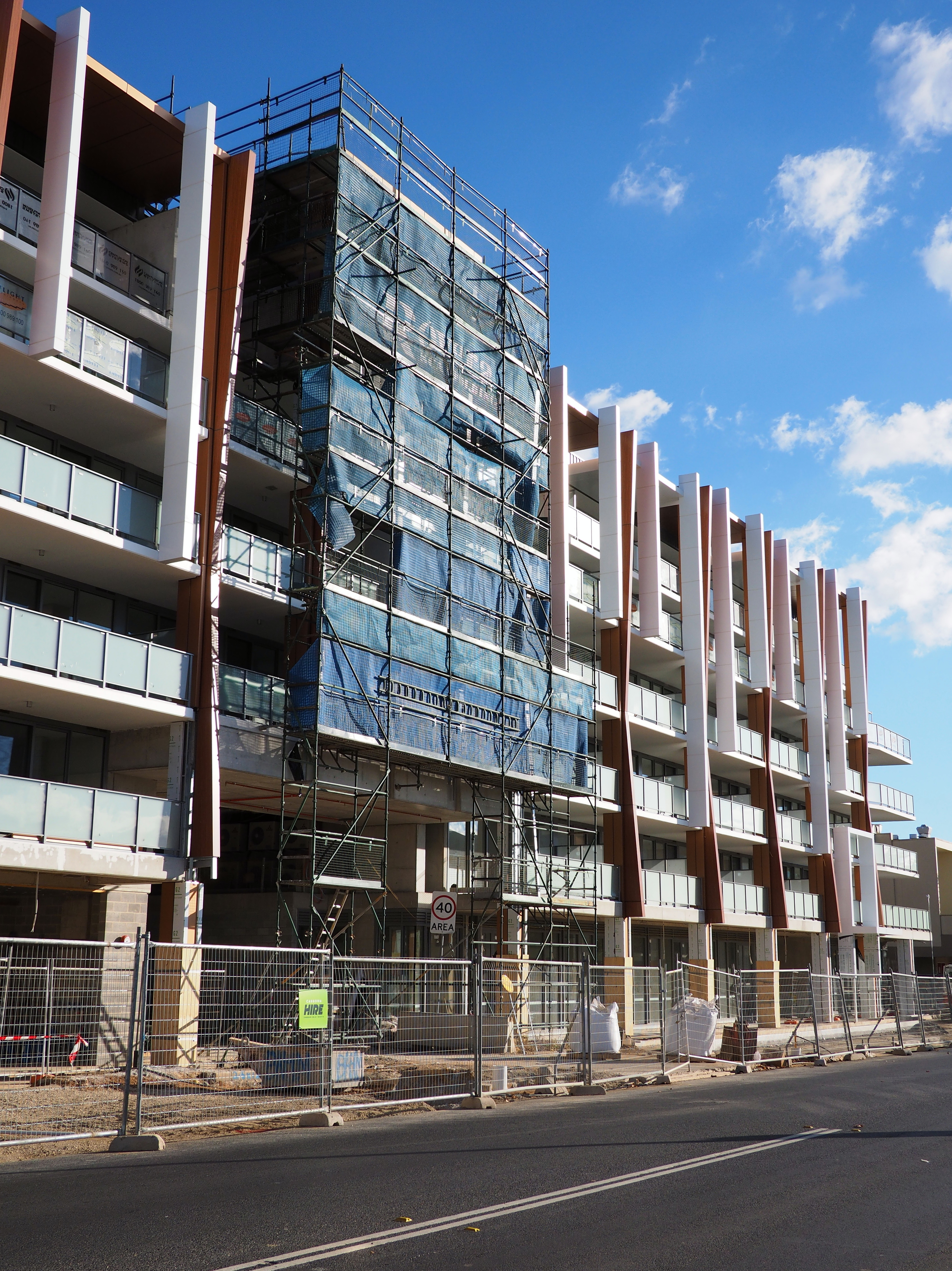 Medium-density residential building under construction in Australia